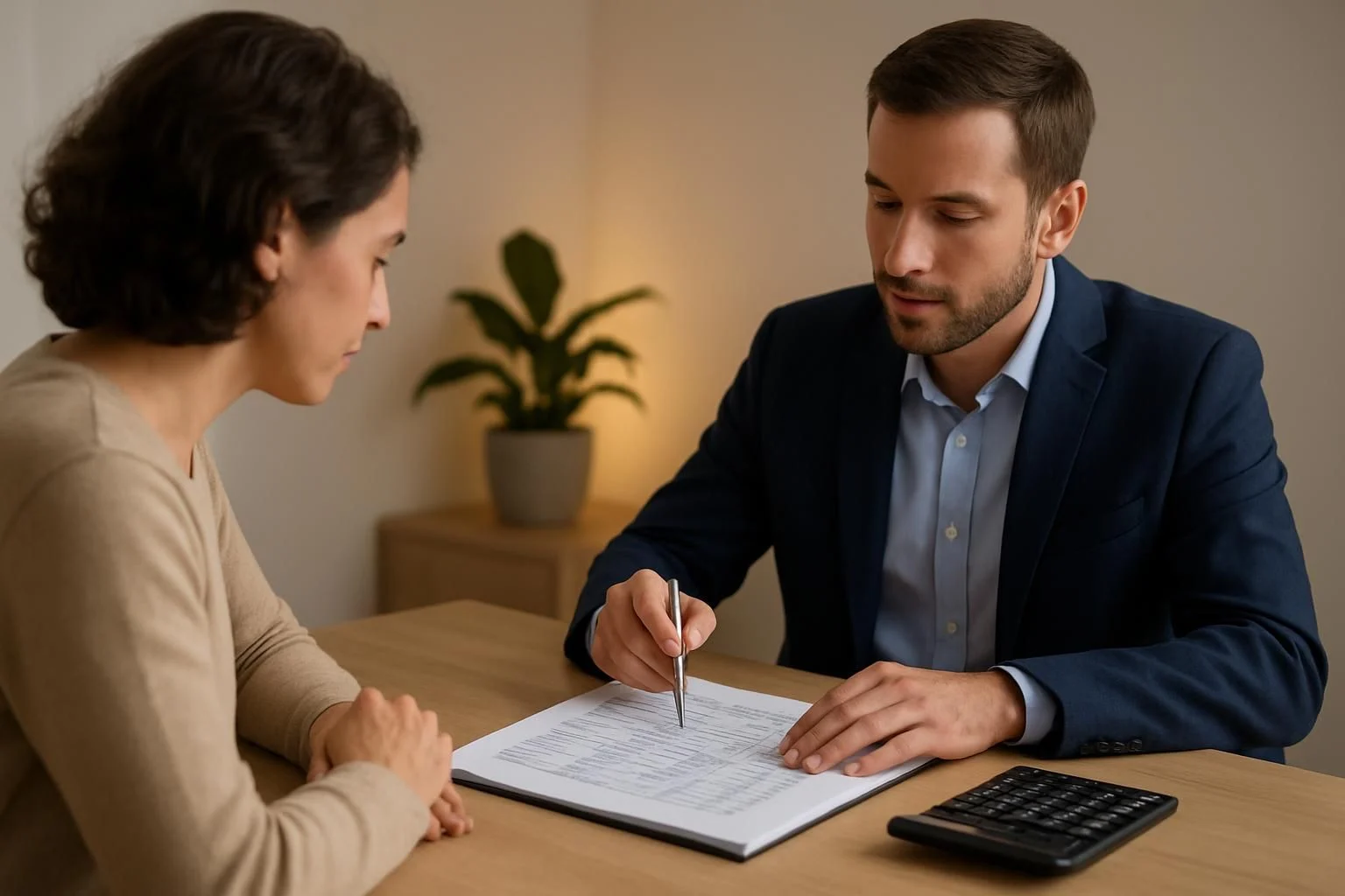 Persoon bespreekt webshop kosten met adviseur