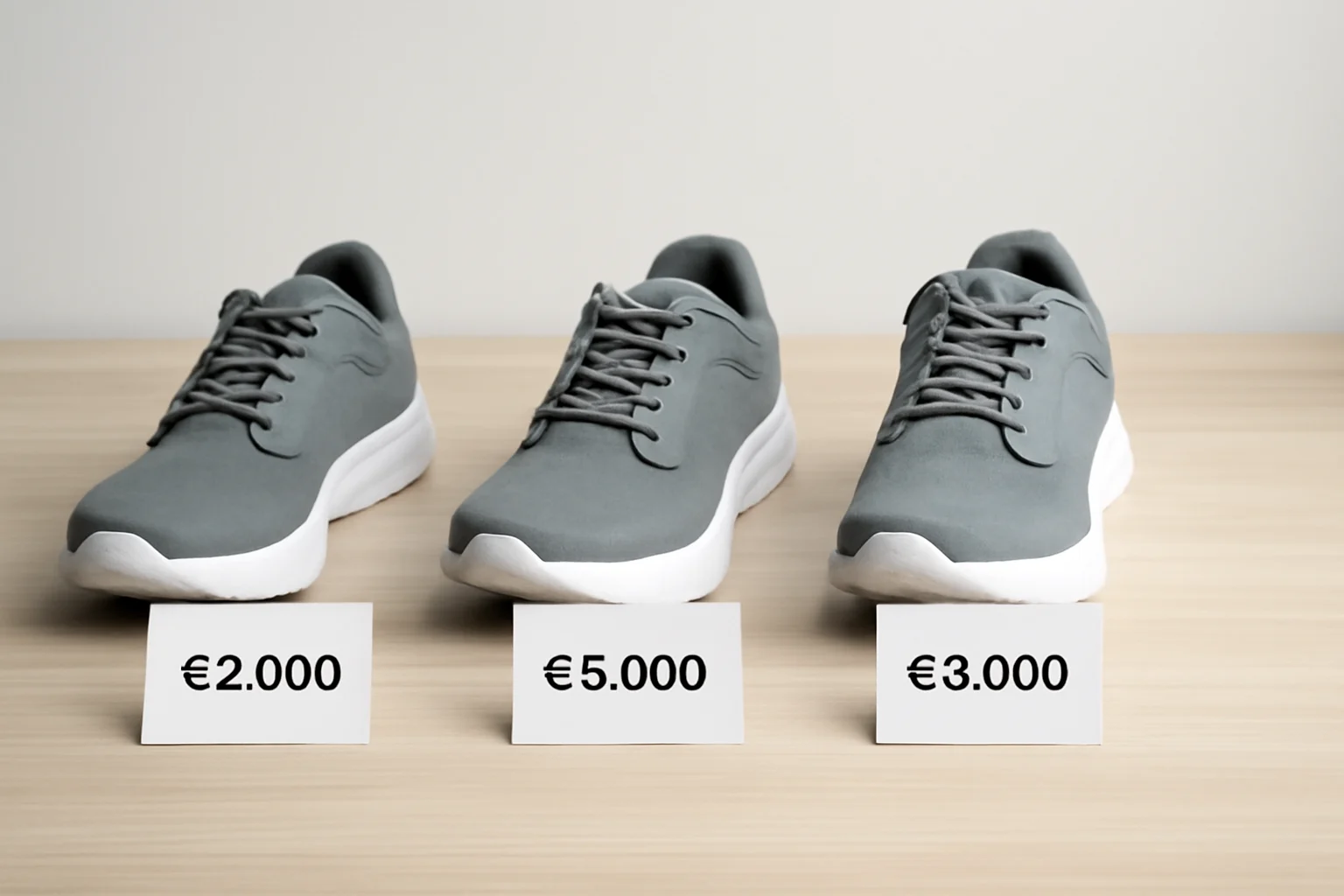 Hetzelfde product voor drie verschillende prijzen
